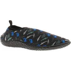 Shark Boys Sandals Sliders - Black