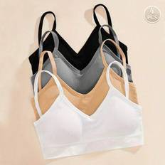 Shein Underwear Shein Women Seamless Striped Camisole Gather Bra - 4pcs