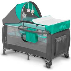 Lionelo Sven Plus Cot 2in1 Turquoise/Grey