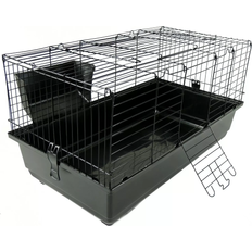 Little Friends Rabbit Guinea Pig Cage Black 100cm