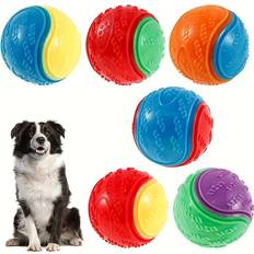 Pets Temu 6-Pack Squeaky Dog Balls High Bounce