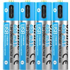 Vinnic Genopladelig Akku AAA USB Type-C 4stk