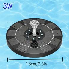 Temu Solar Fountain Water Pump With Lights