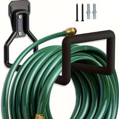 Hose Hangers Temu Ldq Heavy-Duty Garden Hose Holder Black