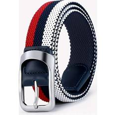 Randiga Skärp Temu Breathable Elastic Belt Striped Design With Metallic Square