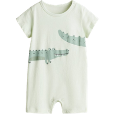 H&M Printed Sleepsuit - Light Green/Crocodile (1283148004)