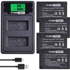 PowerTrust 2X LP-E17 Battery LCD USB Charger