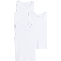 H&M Boys White 3-pack vest tops 8-10Y