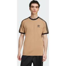 Adidas T-shirts adidas Originals Adicolor Classics 3-Stripes T-Shirt - Beige/Black