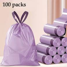 Temu 100pcs Drawstring Purple Trash Bags