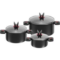 Ballarini Click & Cook Set med lock 3 delar