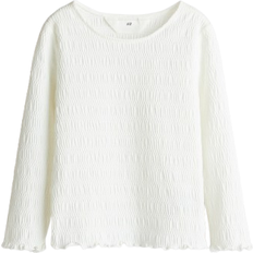 H&M Smockad Trikåtröja - Vit