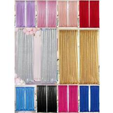 Text & Letters Doorway Party Curtains Shein Gold Silver Sequin Backdrop Curtain