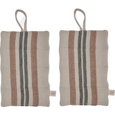Agarraderas OYOY Linu 2-pack Caramel Agarraderas Beige