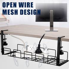 Shein Black Under Desk Cable Management Tray