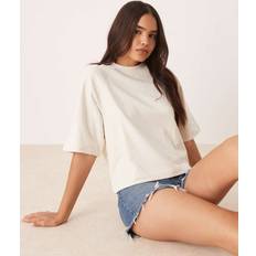 Gina Tricot Short Boxy T-Shirt - Light Beige
