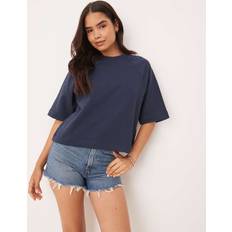 Gina Tricot T-shirts Gina Tricot Short Boxy T-Shirt - Navy Blue