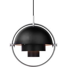 GUBI Multi-Lite Large Chrome/Black Pendellampa ∅ 36cm