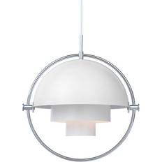 GUBI Multi-Lite Large Chrome/White Pendel ∅ 36cm