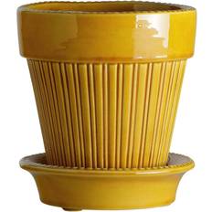 Bergs Potter Simona Glazed Pot - Amber Yellow ∅14cm