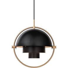 GUBI Multi-Lite Large Brass/Coal Black Pendel ∅ 36cm