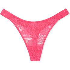 PINK Wink Bling Lace High Leg Thong Panty - Double Bubble