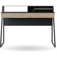 Shelves Writing Desks Alphason Salcombe Black/Oak Writing Desk 59.5x118.5cm