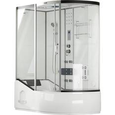 Home Deluxe Douche À Vapeur Avec Hydromassage Allin 170 x 90 Blanc Droite 1700x900x2200mm