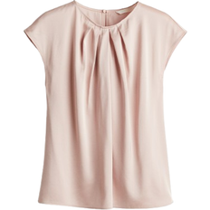 H&M Pleat-Front Blouse - Powder Pink