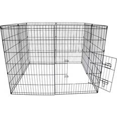 Oypla Folding Pet Dog Rabbit Run Play Pen Cage Enclosure Fence L