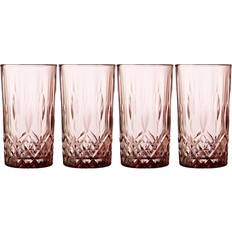 Lyngby Glas Køkkentilbehør Lyngby Glas Sorrento Highball Pink Long Drinksglas 38cl 4stk