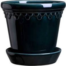 Bergs Potter Copenhagen Glazed Pot - Petroleum Blue ∅21cm