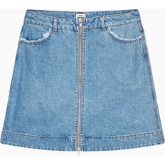 Mads Nørgaard Kjolar Mads Nørgaard Classic Denim Riva Skirt - Mid Blue