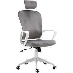 Plastic/Wood - White Office Chairs Viokef Vinsetto Grey Office Chair 128cm