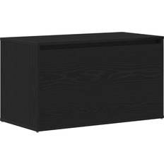 Træ Bænke vidaXL Hall Black Oak Opbevaringsbænk 80x45cm
