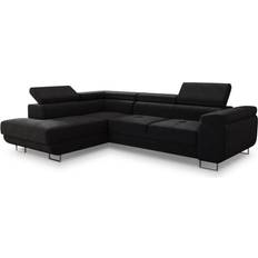 Silape Caris Black Sofa 273cm 5 Seater