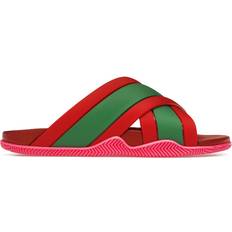Gucci Slides Gucci Web Slide Rubber Women's - Green/Red/Pink