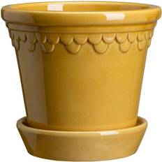 Bergs Potter Københavner Glazed Pot - Amber Yellow ∅18cm