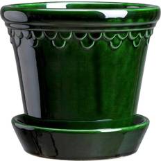 Bergs Potter Københavner Glazed Pot - Emerald Green ∅18cm