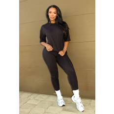 Fashion Nova Vibes Legging Set - Black