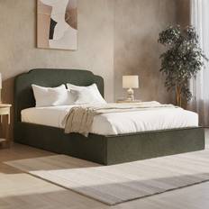 Green Chenille King Size Ottoman