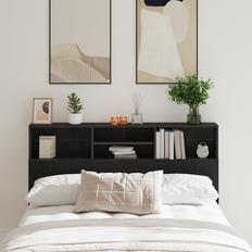Ek Sänggavlar vidaXL Hoofdbord Kast Zwart Eiken 160x19x103.5 cm