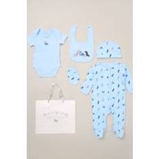 Blue Gift Sets Rock A Bye Baby Cotton 5-Piece Gift Set Newborn