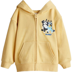 H&M Boys Printed Zip-Through Hoodie - Yellow
