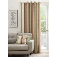 Green - Stripes Curtains Fusion Whitworth Stripe Eyelet Curtains 229x229cm