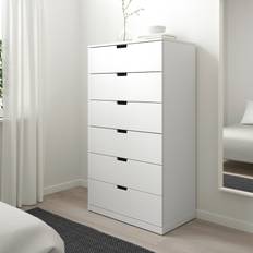 Kommoder 6 skuffer IKEA Nordli 6 Skuffer Hvid 80x145 cm Kommode