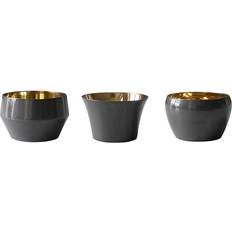 Skultuna Kin Dark Grey Candle Holder 4.5cm 3pcs