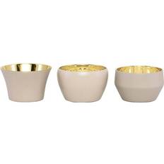 Skultuna Interior Details Skultuna Kin Beige Candle Holder 4.5cm 3pcs