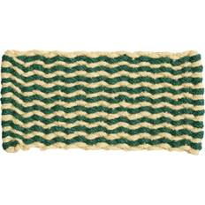 Tappeti d'ingresso Hay Coco Stripe Wave Dunkelgrün Weiß 80x40 cm Verde