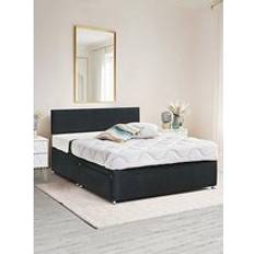 Airsprung Essential Divan Base Headboard Set Anthracite Small Double Continental Bed